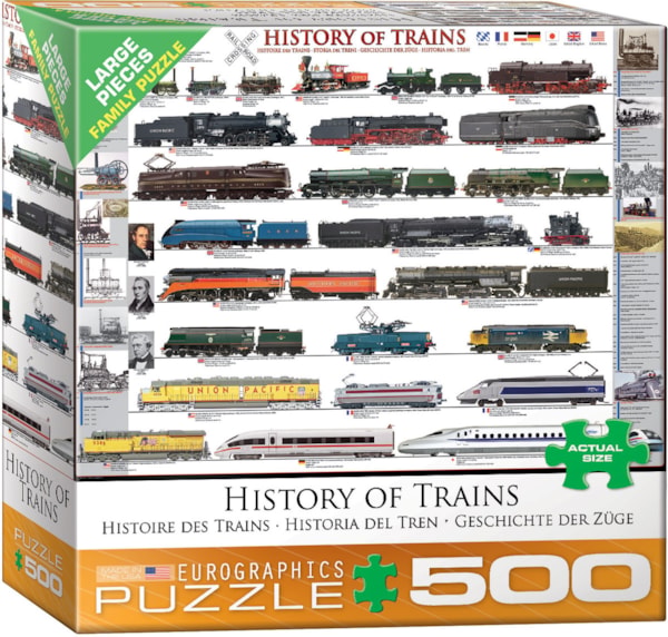 History of Trains 500pc. Puzzle