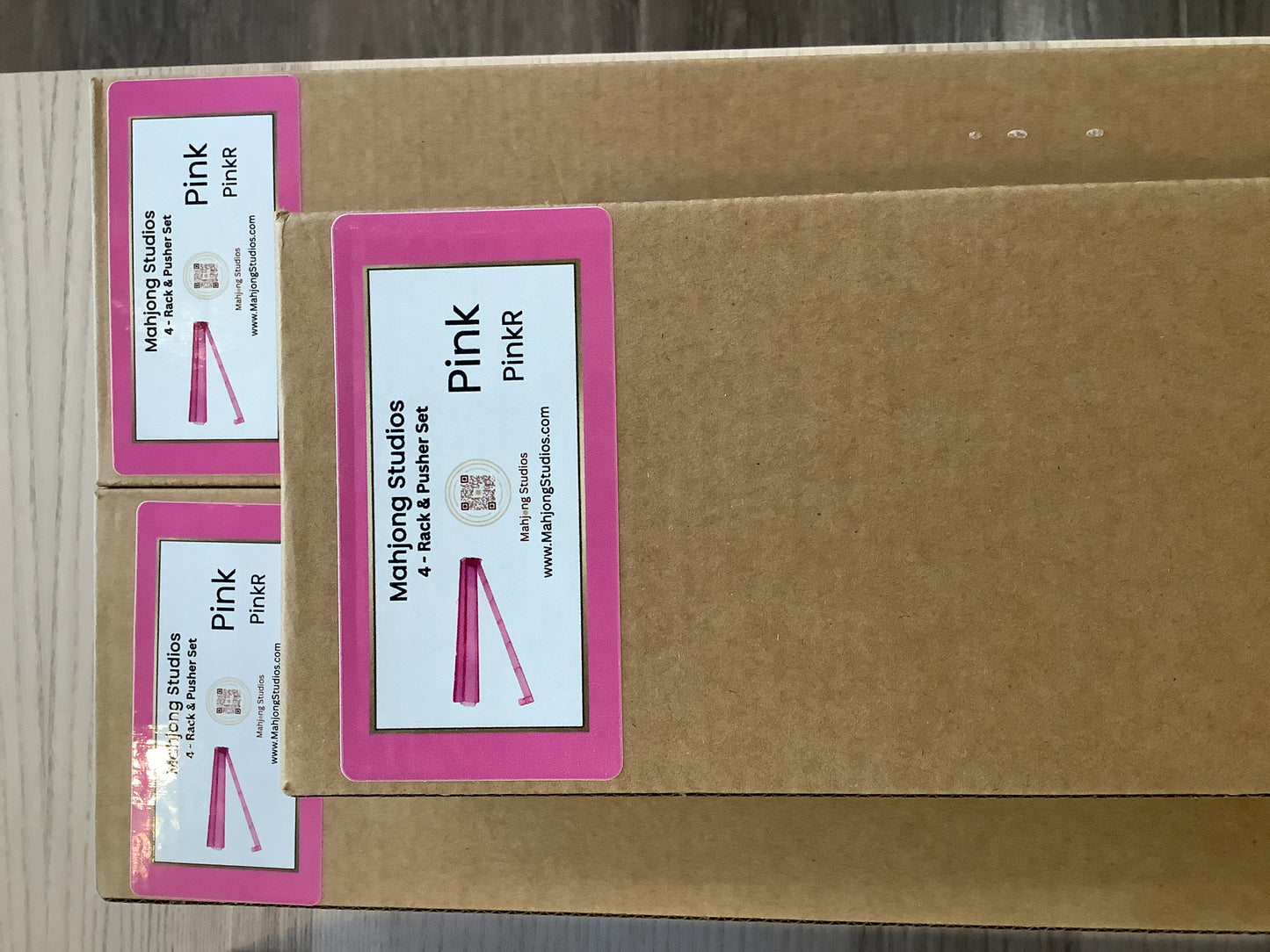 Pink Mahjong Rack and Pusher Set