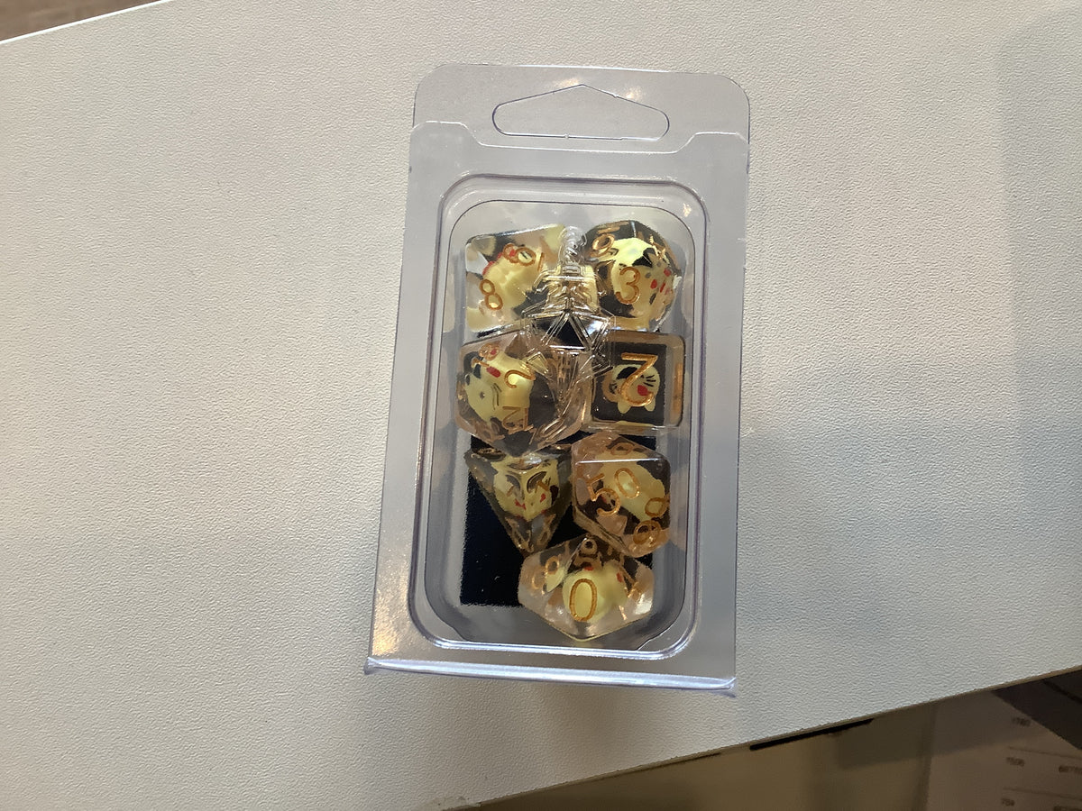 Cat Resin Dice Set