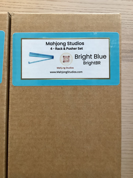 Bright Blue Mahjong Rack and Pusher Set