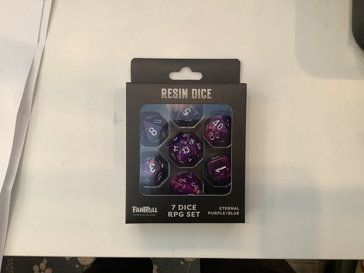 Eternal Purple/Blue Resin Dice Set