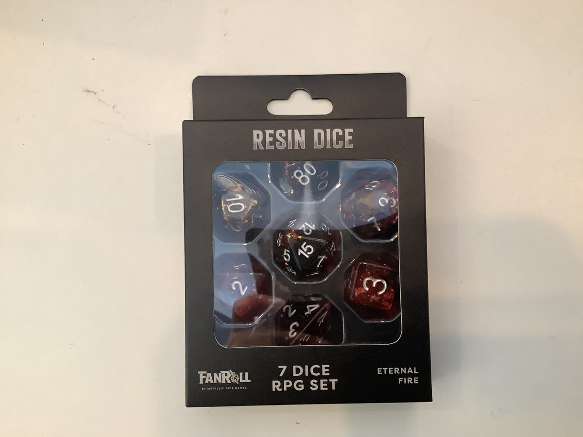 Eternal Fire Resin Dice Set
