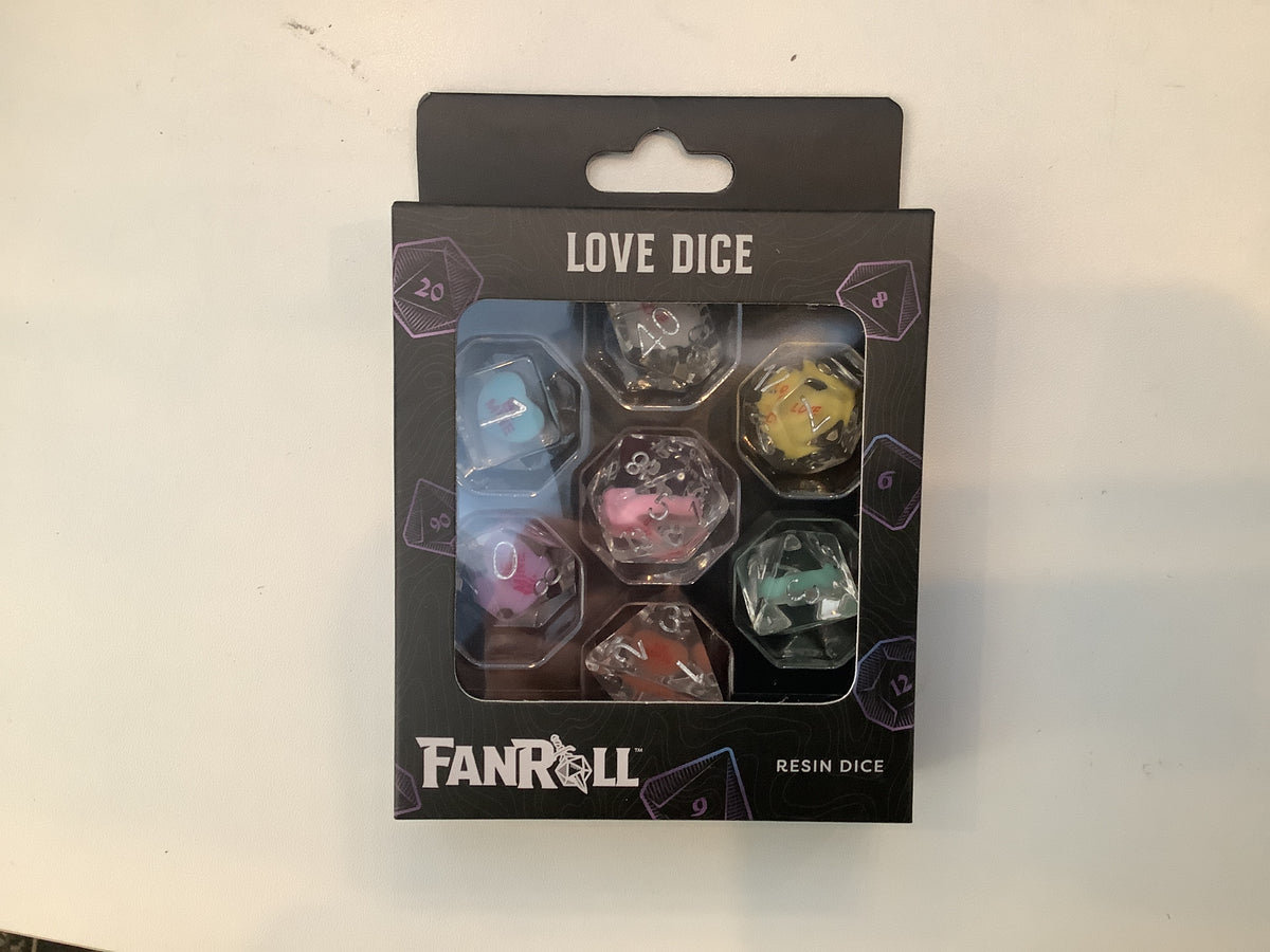 Love Resin Dice Set