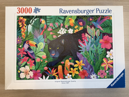 Panther in Flowery Jungle